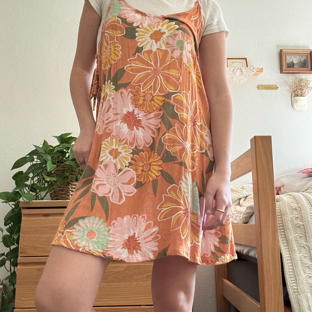 Roxy Orange Floral Dress